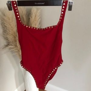 SAME LA studded one piece swim